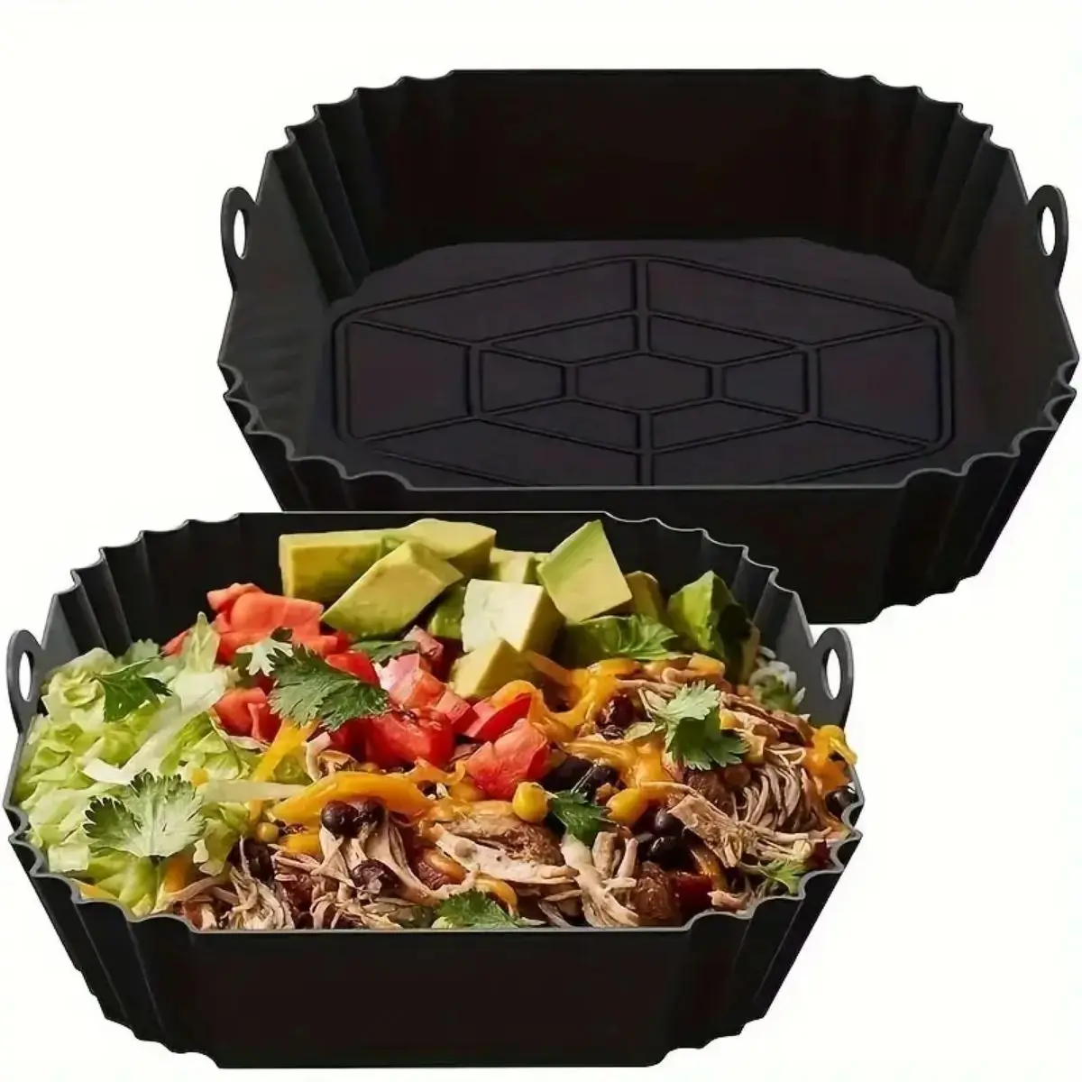 Reusable Air Fryer Silicone Po - огляд і ціна Food Storage With Dividers