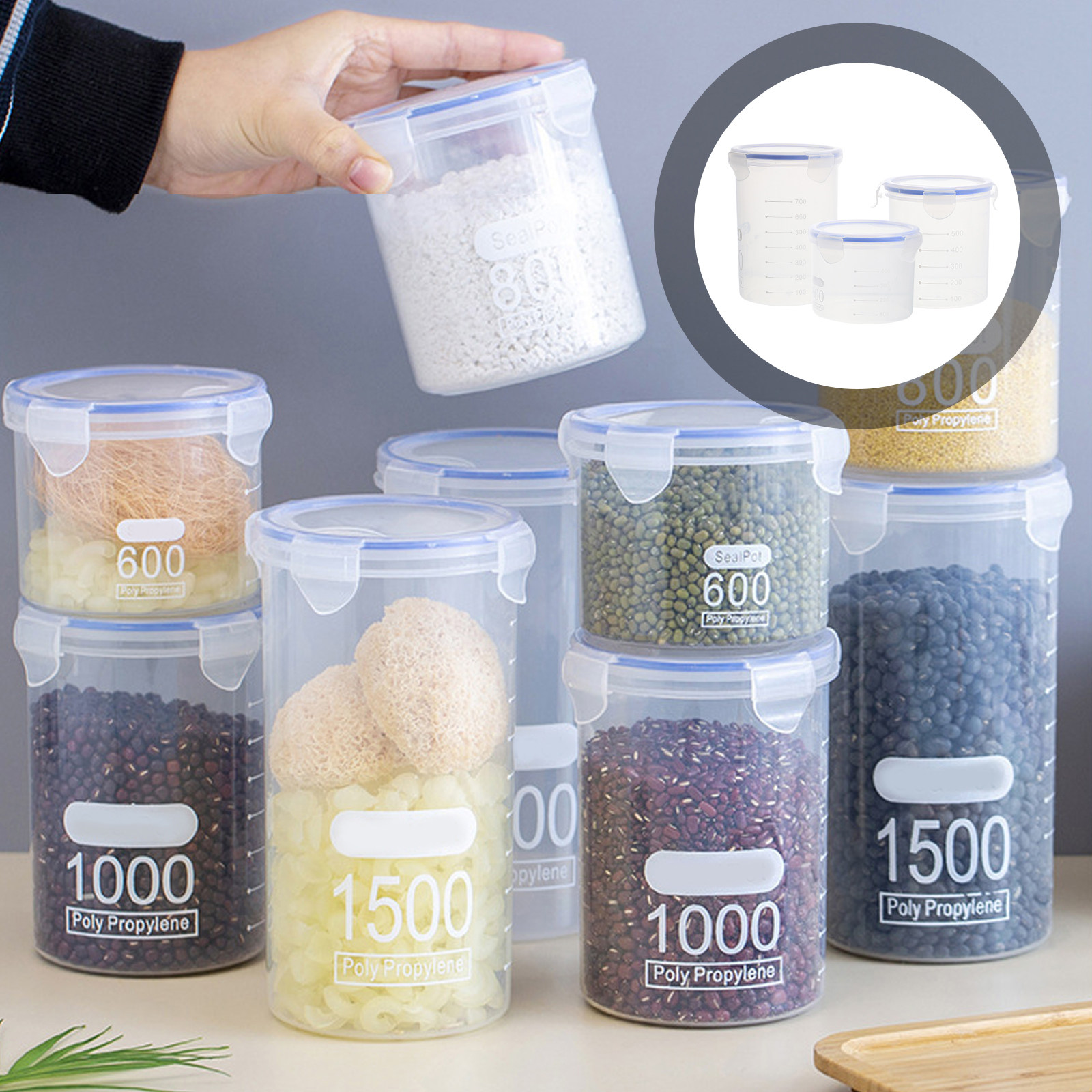 Airtight Food Storage Jars 6 P - огляд і ціна Food Storage Containers