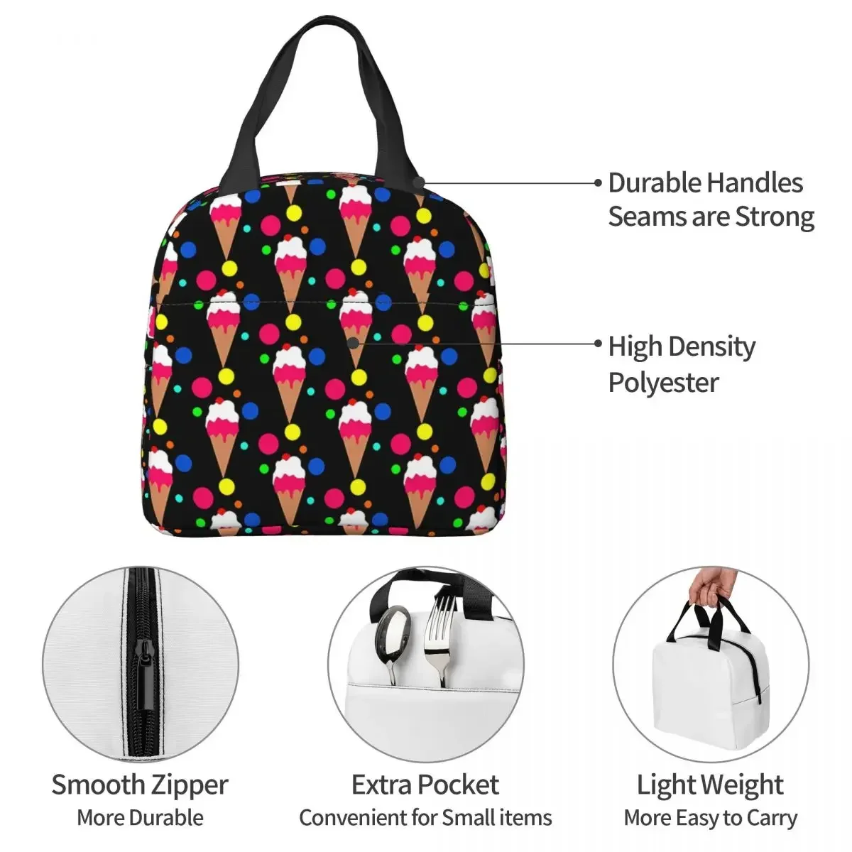 Colorful Portable Lunch Bag Ic - огляд і ціна Food Storage Bag