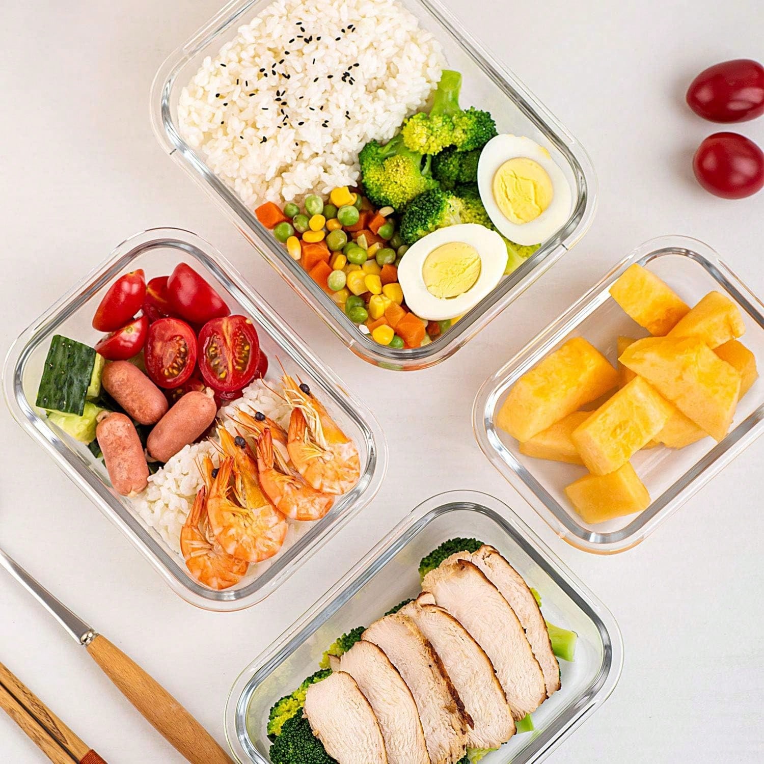 10 Pack Glass Meal Prep Contai - огляд і ціна Food Storage Oven Safe