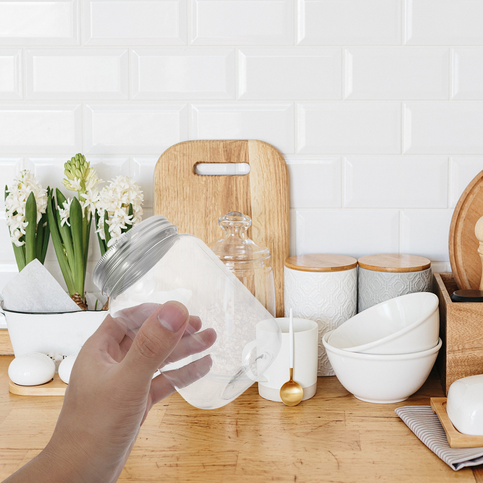 4Pcs Clear Plastic Jars Airtig - огляд і ціна Food Storage Containers