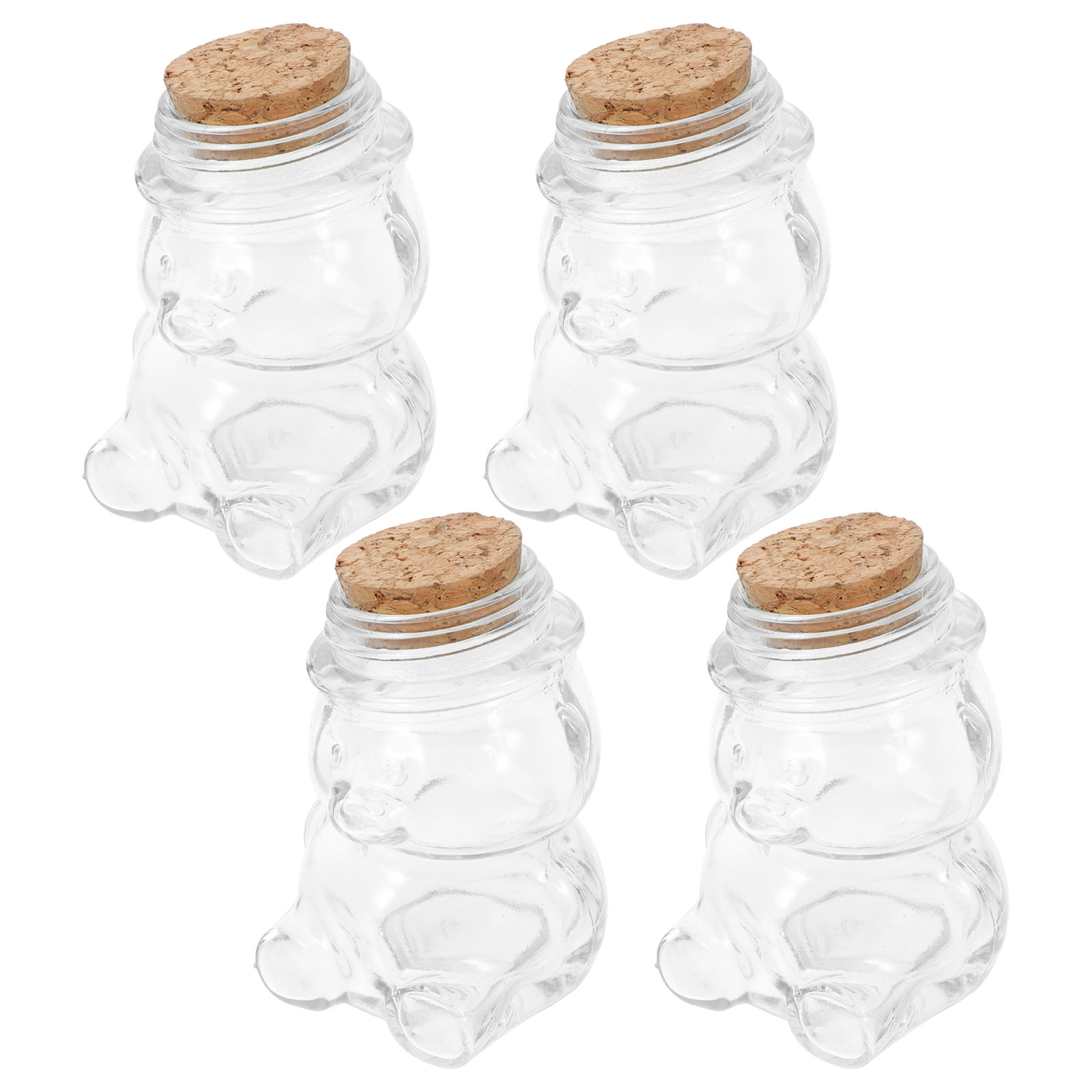 4Pcs Transparent Glass Candy J - огляд і ціна Food Storage Containers