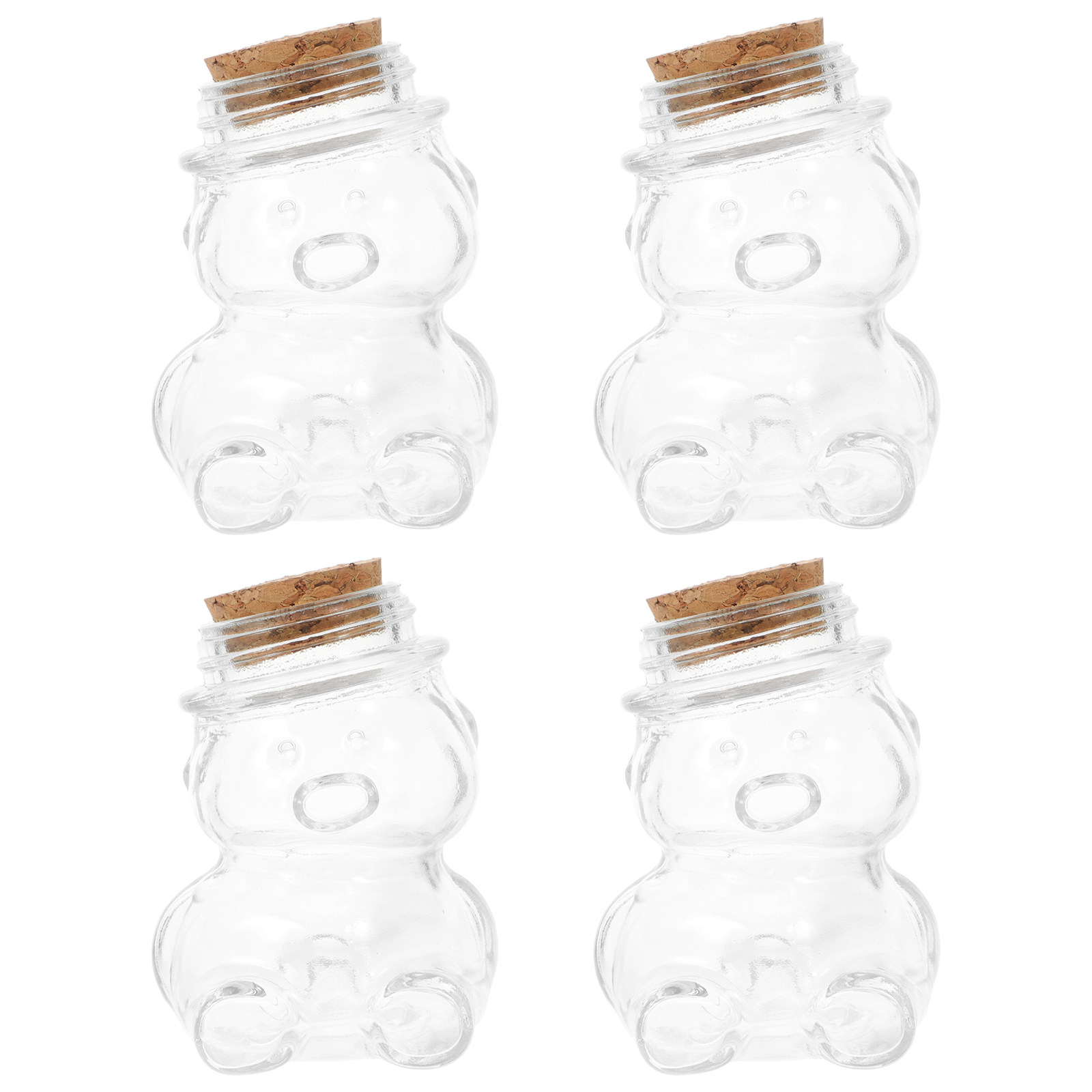 4Pcs Transparent Glass Candy J - огляд і ціна Food Storage Containers