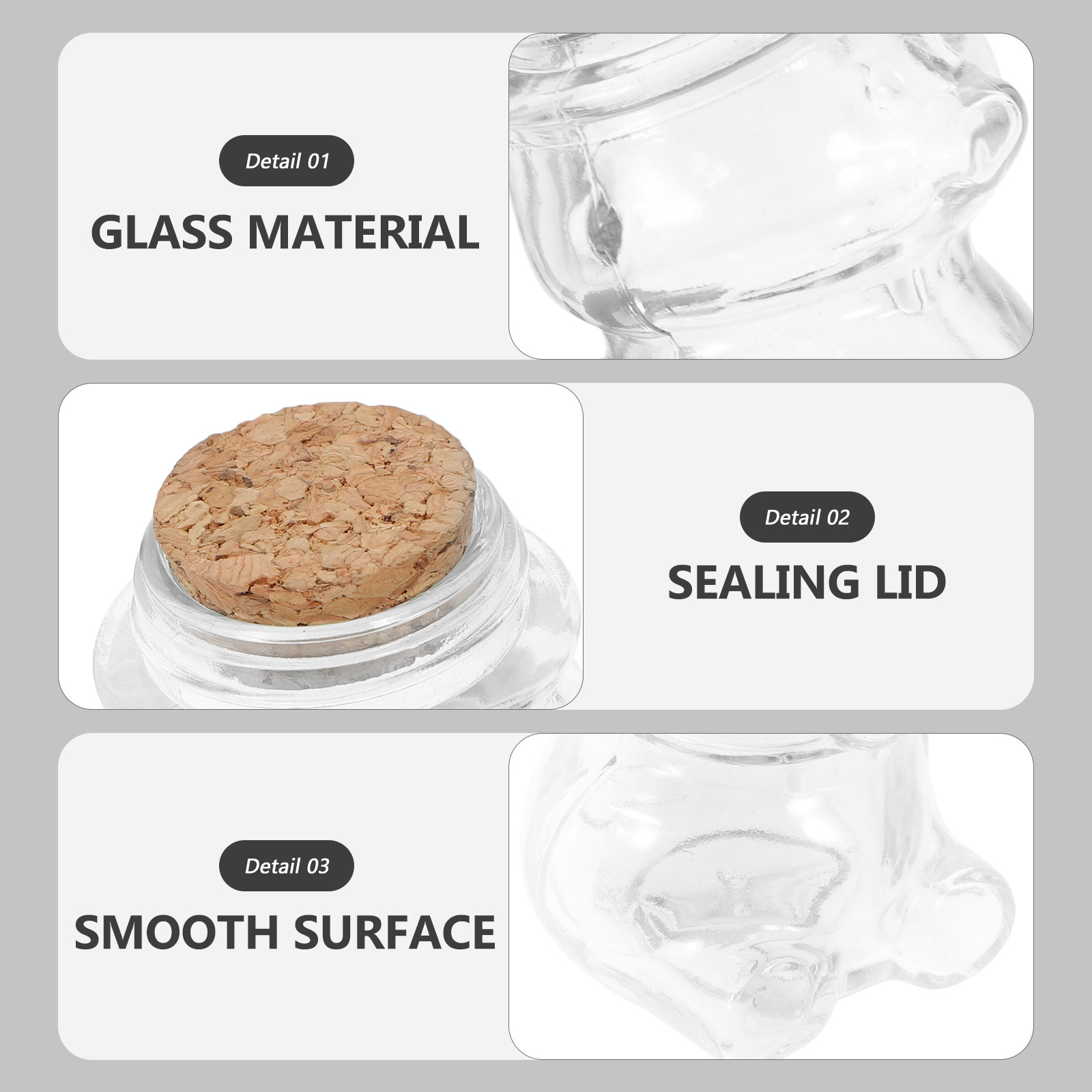 4Pcs Transparent Glass Candy J - огляд і ціна Food Storage Containers